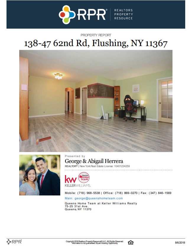 Automated Home Valuation Report Real Estate Agents in Queens NY Top